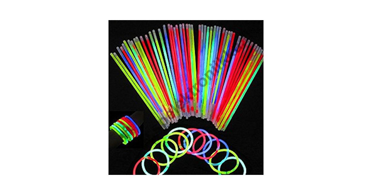Valotikut valotikku hohtotikku Glowstick Glow Sticks 100kpl 8
