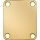 Neck mounting plate, 64,2 x 51mm, rectangular, gold