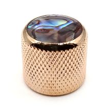 Abalone-koristeltu half dome nuppi ABAHD18GD, kulta