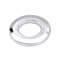 Aluslevy, kromattu, pyöristetty, halk. 20 mm, reikä 10.5 mm, näyttävä