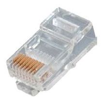Modular liitin 8/8 (RJ-45) litteälle monisäikeiselle kaapelille ei suojaa