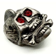 Valumetallipääkallo nuppi BONE SKULL - poistossa