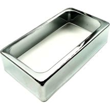 Open frame nickel-silver humbucker kuori, kromattu