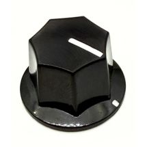 JB -tyylinen potikannuppi, musta, ruuvikiinnitteinen, bakeliitti - JBNUPMEDIUM