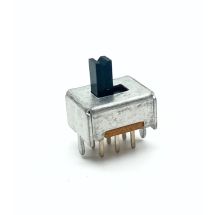 Liukukytkin piirilevylle 2 x ON - ON miniatyyrimalli rasteri 2 mm