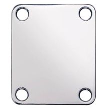 Neck mounting plate, 64 x 51mm, rectangular, chrome