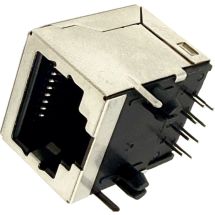 RJ-45 runko piirilevylle, kulma, suojattu