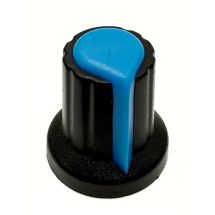 Potentiometrin nuppi SININEN 6mm akselille osoittimella "push to fit"