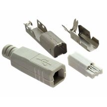USB B liitin koottava malli muovikuori mukana
