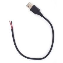 USB A uros vapaat johdonpäät pituus n. 28 - 30 cm
