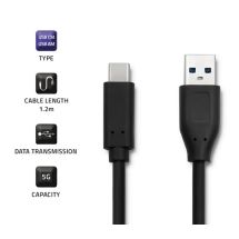 USB (A) - USB C johto 1.2m 3A