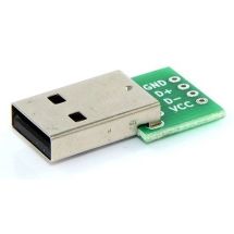 USB A uros adapterikortti piirilevyllä piirilevyn voi kiinnittää laitteeseen