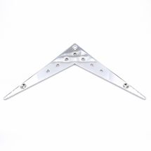 V-style tailpiece plate, 7-string, chrome