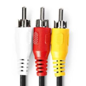 3 x RCA uros / RCA uros  kaapeli 10 m