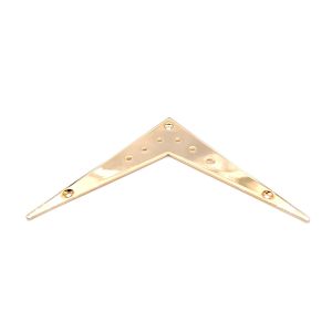 V-style tailpiece plate, 6-string, gold